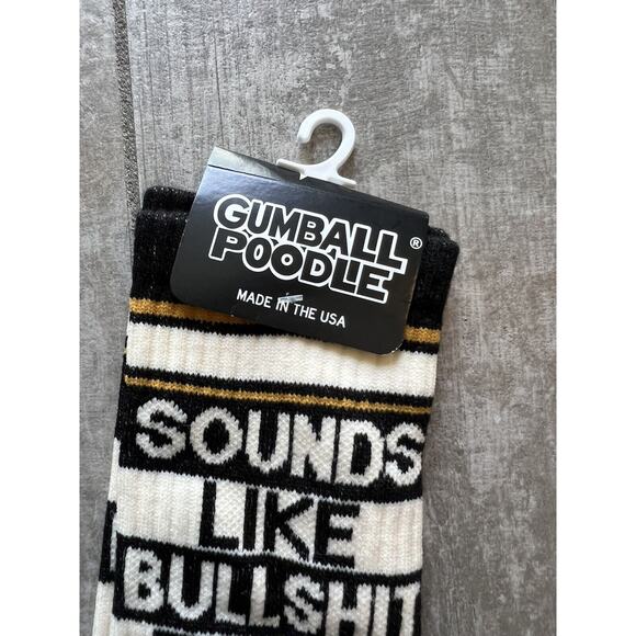 SOUNDS LIKE BULLSHIT TO ME Socks Gumball Poodle Unisex Ribbed Gym Crew Socks NEW - Picture 6 of 11